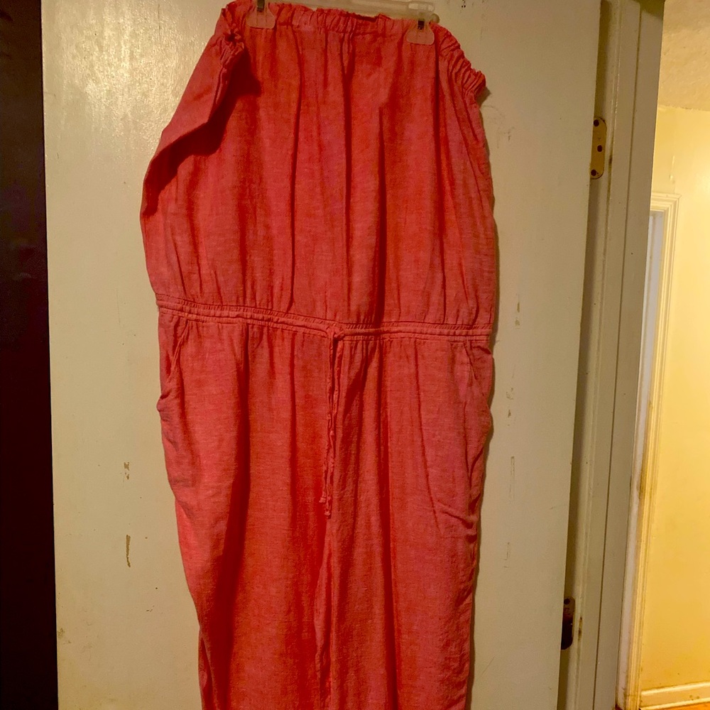 Pink Linen Jumpsuit